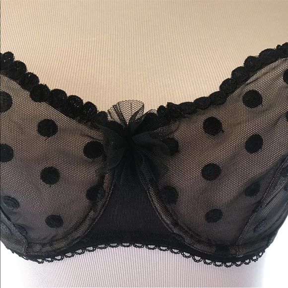 Sold Aubade Black Polka Dot Extrait De Flirt Bra - Picture 2 of 7